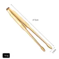 Gold 304 stainless steel food tongs for BBQ, length 27.5cm - Electroplated Gold Style / Large (27.5cm) / Gold