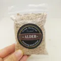 Premium 50g Alder wood chips in clear bag for cocktail smoking and culinary use - Alder Wood / 50g Weight