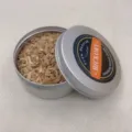 Astillas de madera de nogal natural en lata para ahumar cócteles y barbacoas - Madera de Nogal Americano / Paquete de 45-50g (75x35mm)