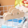 Premium beige plastic food bag sealing clip for moisture-proof and airtight kitchen storage - White