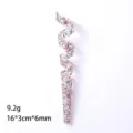 Glittering plastic spiral Christmas ornament pendant for holiday tree decoration - Spiral Candy (Transparent Multicolor) / 16cm