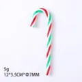 Festive red white and green spiral Christmas candy cane plastic hanging ornament for party - Red Green White