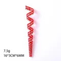 Red spiral candy Christmas ornament with glitter for festive decoration - Spiral Candy (Transparent Red Multicolor) / 16cm