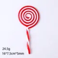 Übergroßer rot-weißer Spiral-Lutscher-Weihnachtsbaum-Hängeschmuck für die Dekoration - 16cm / Rot Weiß