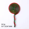 Große rot-grüne spiralförmige Weihnachts-Lutscher-Deko, 16x7,5cm Christbaumschmuck - 16cm / Rot und Grün