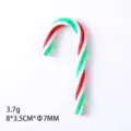 Rot grün weißer Spiral Kunststoff Zuckerstange Weihnachtsbaum hängende Dekoration - 8cm (7mm) / Rot Grün Weiß