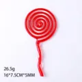 Roter und weißer Spirallutscher-Weihnachtsbaumschmuck zum Aufhängen, 26,5g - 16cm / Transparentes Rot