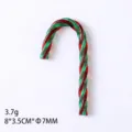 Rote und grüne Spirale Kunststoff Zuckerstange Weihnachtsbaumschmuck Dekoration, 8x3.5cm - 8cm (7mm) / Rot und Grün