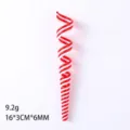 Spiral red and white candy cane plastic ornament for Christmas holiday tree decoration - Spiral Candy / Red White