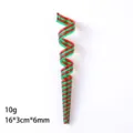 Red and green spiral Christmas ornament candy cane style plastic hanging decoration 16cm - Spiral Candy / Red and Green