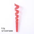 Red and white spiral candy cane Christmas ornament for holiday decorations, 16cm length - Spiral Candy / Transparent Red