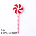 Red and white peppermint windmill lollipop Christmas tree ornament decoration 10cm - Windmill Candy Disc 35mm with Red & White Stick