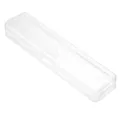 Tragbare transparente Make-up-Pinsel-Box aus Kunststoff für Reisen und Staubschutz - Transparent