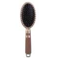Champagne gold anti-static air cushion massage hairbrush for detangling and scalp massage - Oval Comb