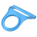 Durable blue labor-saving plastic handle lifter for 5 gallon bottled water containers - Blue