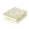 Main view of a transparent mesh grid storage bag for bedding sets and quilts with handle - 1 Piece/Pack / Transparent Thickened (Beige)