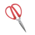 Large household stainless steel scissors with red ergonomic handles for stationery and tailoring - Red Handle / Medium (500 Pieces/Pack)