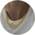 Elegant triple-layered golden chain necklaces including snake and rope designs for women - Three-layer Mixed Chain (Snake+Cuban+Twist)