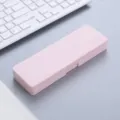 Estuche de plástico rosa minimalista para el almacenamiento de papelería escolar y lápices - Rosa Claro