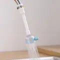 Flexibele witte keukenkraanverlenging met spatwaterdichte sproeikop in twee standen - Blauw