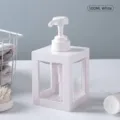 Large capacity 500ml white square refillable lotion pump bottle with clear window - 500ml White