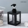 500ml square lotion dispenser bottle with black frame and clear refillable body - 500ml Black