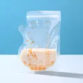 Transparenter Einweg-Muttermilchbeutel mit 250ml Skala und einem süßen Giraffenmuster - 30er Set / Giraffe Stil 250ML