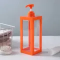 1000ml large orange square transparent refillable lotion dispenser pump bottle for bathroom - 1000ml Orange
