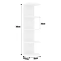 White 4-layer corner wall shelf with dimensions 80x18x14.5cm for home decor - Type B Five-Layer Floating Shelf / White
