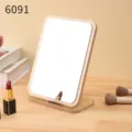 Hochwertiger rechteckiger Make-up-Spiegel aus Holz mit HD-Glas für den Schreibtisch - 6091 Quadratischer Stil (6091)