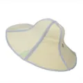 Foldable summer straw fan hat with large brim and striped piping detail - One Size / 45 Brim / Black