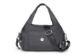 Versatile gray waterproof nylon handbag and multi-functional shoulder bag for women - Gray