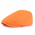 Atmungsaktive orangefarbene Netz-Schiebermütze für Herren, perfekt für den Sommer - Verstellbar / Orange