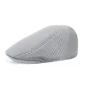 Breathable gray mesh ivy cap for men, lightweight summer flat cap - Adjustable / Light Gray