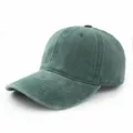 Klassische grüne gewaschene Baumwoll-Baseballkappe im Vintage-Look für Outdoor-Aktivitäten - Verstellbar / Grasgrün