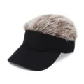 Berretto da baseball creativo con parrucca per uomo e donna moda outdoor urbana - Parrucca marrone / Nero (Corpo del Cappello)