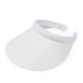 Classic white summer sun visor hat with breathable mesh texture for beach - One Size / White