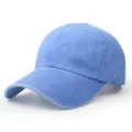 Klassische Baseballkappe aus gewaschenem Denim in Hellblau mit modischem Vintage-Effekt - Verstellbar / Himmelblau