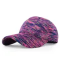 Colorful tie-dye sports baseball cap with vibrant space-dye pattern and sun protection - Deep purple
