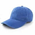 Solide blaue Vintage gewaschene Baumwolle Baseballkappe für Männer und Frauen Schirmmütze - Verstellbar / Saphirblau