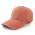 Vintage gewaschene Baumwolle Baseballkappe in Terrakotta-Orange für Outdoor-Aktivitäten - Verstellbar / Orange