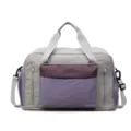 Light grey and purple dry wet separation gym bag for travel and fitness training - One Size / Purple