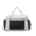 Cream and navy sports gym bag with dry-wet separation and DIBAIYI logo - One Size / Blue
