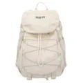 Großer leichter Nylon-Wanderrucksack mit Kordelzug in elegantem cremebeigem Finish - Weiß