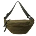 Marsupio monospalla minimalista verde oliva in stile giapponese per sport e tempo libero - Taglia L / Verde