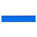 Règle droite en plastique bleu de 15 cm avec double échelle de mesure cm et pouces - 15cm / Bleu