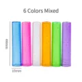 Cappucci protettivi colorati in plastica per matite, set da 6 pezzi, 44x10 mm. - 6 Colori Misti / 6 Pezzi/Confezione