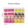 Cute cartoon bear plastic pencil caps and extenders set in pink and yellow colors - Cartoon Bear (Pink & Yellow)