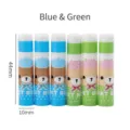 Set of cute cartoon bear plastic pencil caps in blue and green colors, 44mm height extender - Cartoon Bear (Blue & Green)