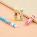 Cute cartoon plastic pencil protectors for kids, variety of animal designs and colors. - Printed Bear (Single)